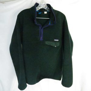 Patagonia Men's L Green 1/4 Button Sweater